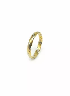 Fashion Alianza trenzada oro tricolor 18k - T.27 Alianzas De Oro|Anillos De Oro