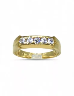 Flash Sale Anillo 5 circonitas oro 18k Anillos De Oro|Anillos