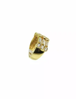Store Anillo 3 filas circonitas oro 18k - T.12 Anillos De Oro|Anillos