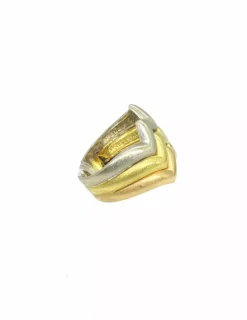 Hot Anillo 3 oros forma zig zag oro 18k - T.13 Anillos De Oro|Anillos