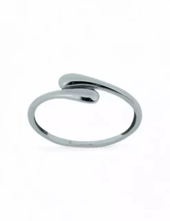 New Anillo abierto ajustable cruzado Plata 925 rodio Anillos De Plata|Anillos