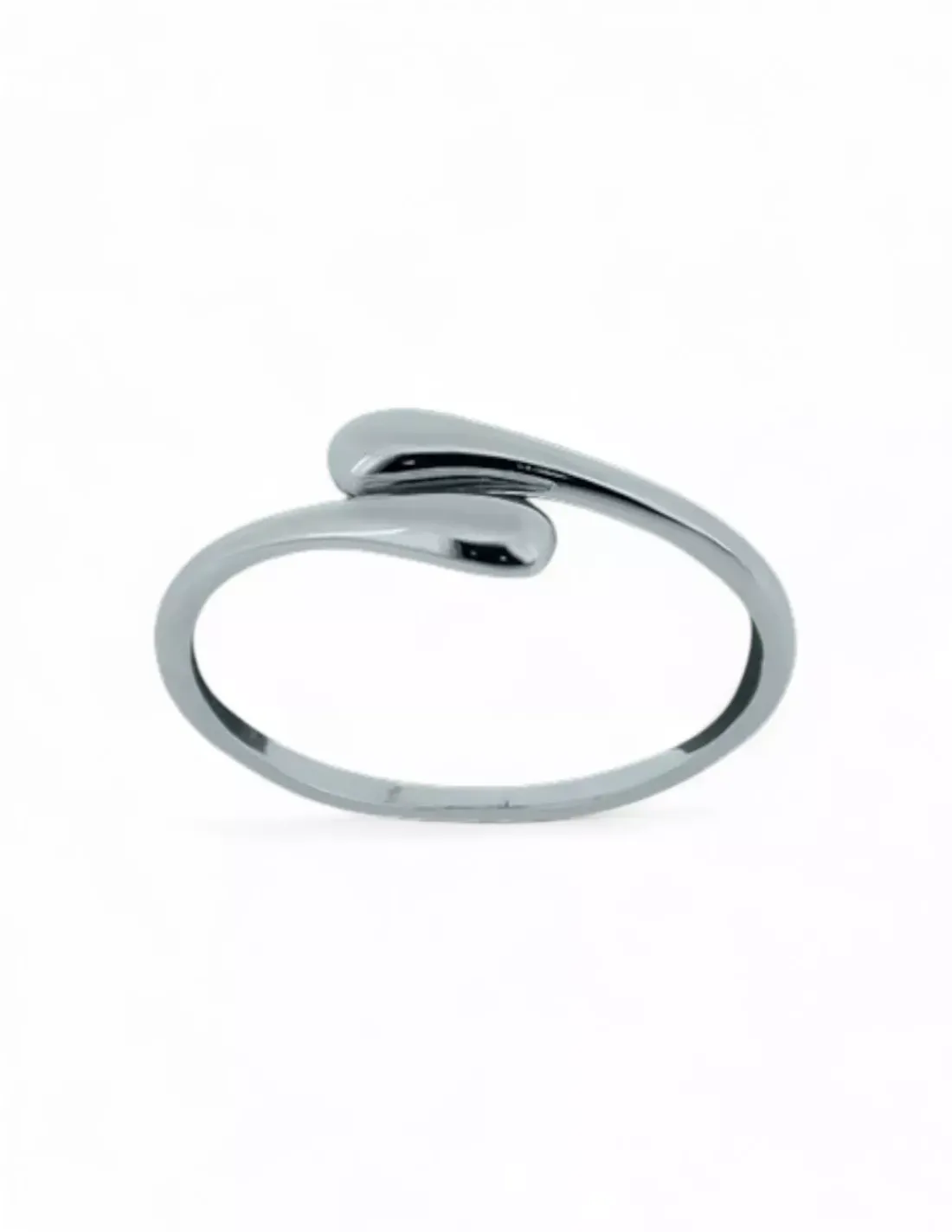 New Anillo abierto ajustable cruzado Plata 925 rodio Anillos De Plata|Anillos