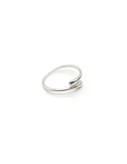 New Anillo abierto ajustable cruzado Plata 925 rodio Anillos De Plata|Anillos