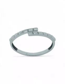 Sale Anillo abierto ajustable cruzado tallado plata 925 Anillos De Plata|Anillos