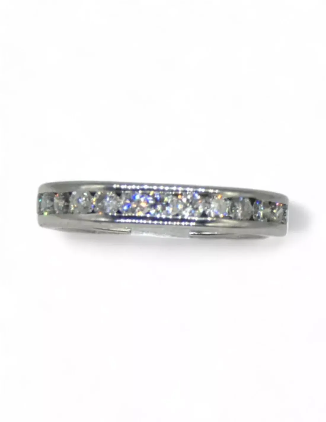 Online Anillo alrededor con diamantes oro blanco 18k - T.12 Anillos De Oro|Anillos