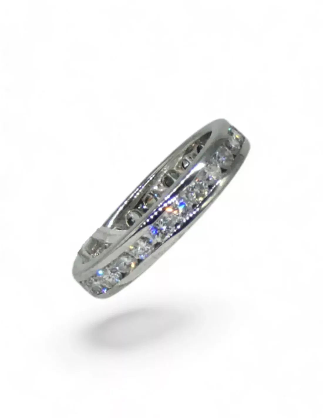 Online Anillo alrededor con diamantes oro blanco 18k - T.12 Anillos De Oro|Anillos