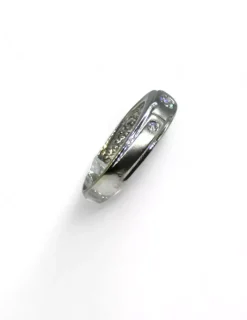Discount Anillo brillo mate con tres diamantes oro blanco 18k - T.10 Anillos Con Brillantes|Anillos De Oro