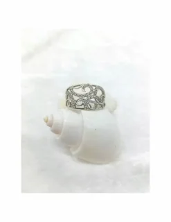 Online Anillo calado circonitas oro blanco 18k - T.15 Anillos De Oro Blanco|Anillos De Oro
