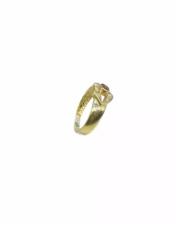 Clearance Anillo calado con rubíe y circonitas oro 18k - T.15 Anillos De Oro|Anillos