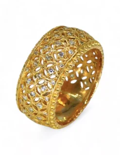 Sale Anillo calado decoración circonitas oro 18k - T.24 Anillos De Oro|Anillos