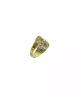 Outlet Anillo calado flores oro bicolor 18k - T.16 Anillos De Oro Blanco|Anillos De Oro