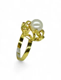 New Anillo calado perla oro 18k - T.17 Anillos De Oro|Anillos