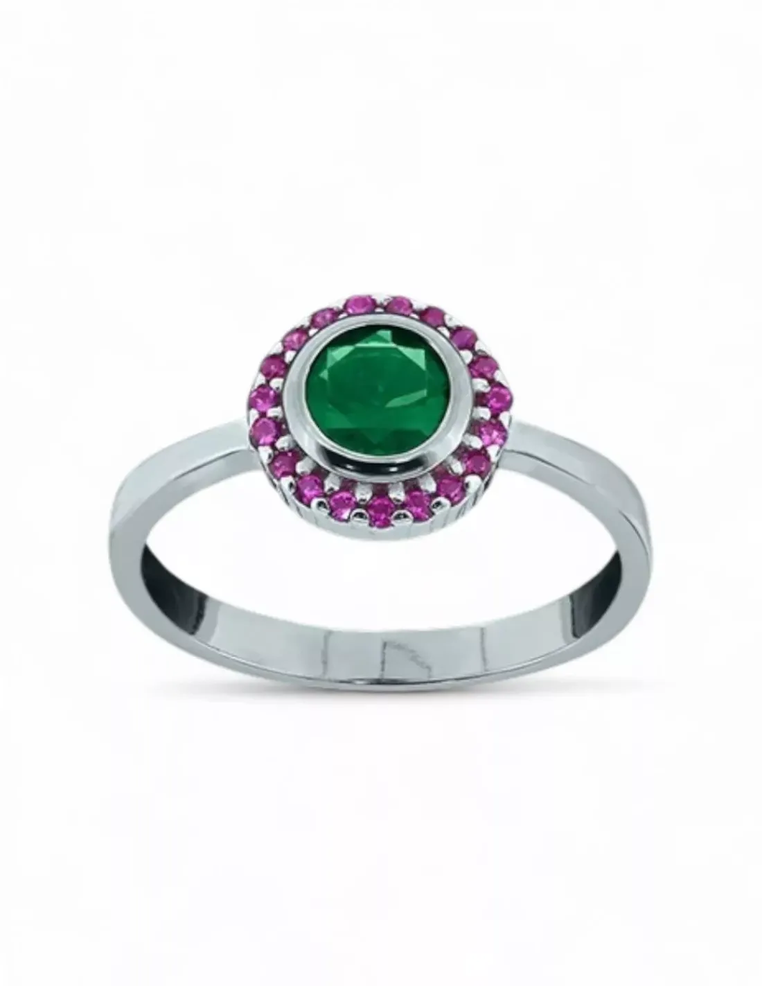 Flash Sale Anillo circonita esmeralda bocel circonitas rubí plata 925 Anillos De Plata|Anillos