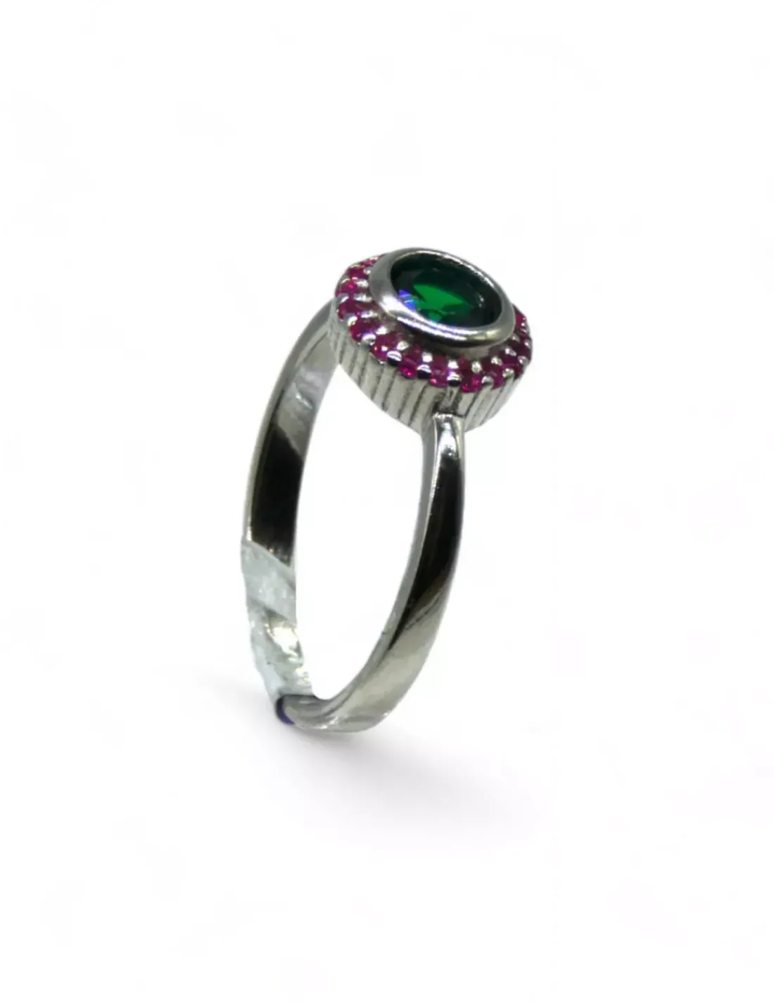 Flash Sale Anillo circonita esmeralda bocel circonitas rubí plata 925 Anillos De Plata|Anillos