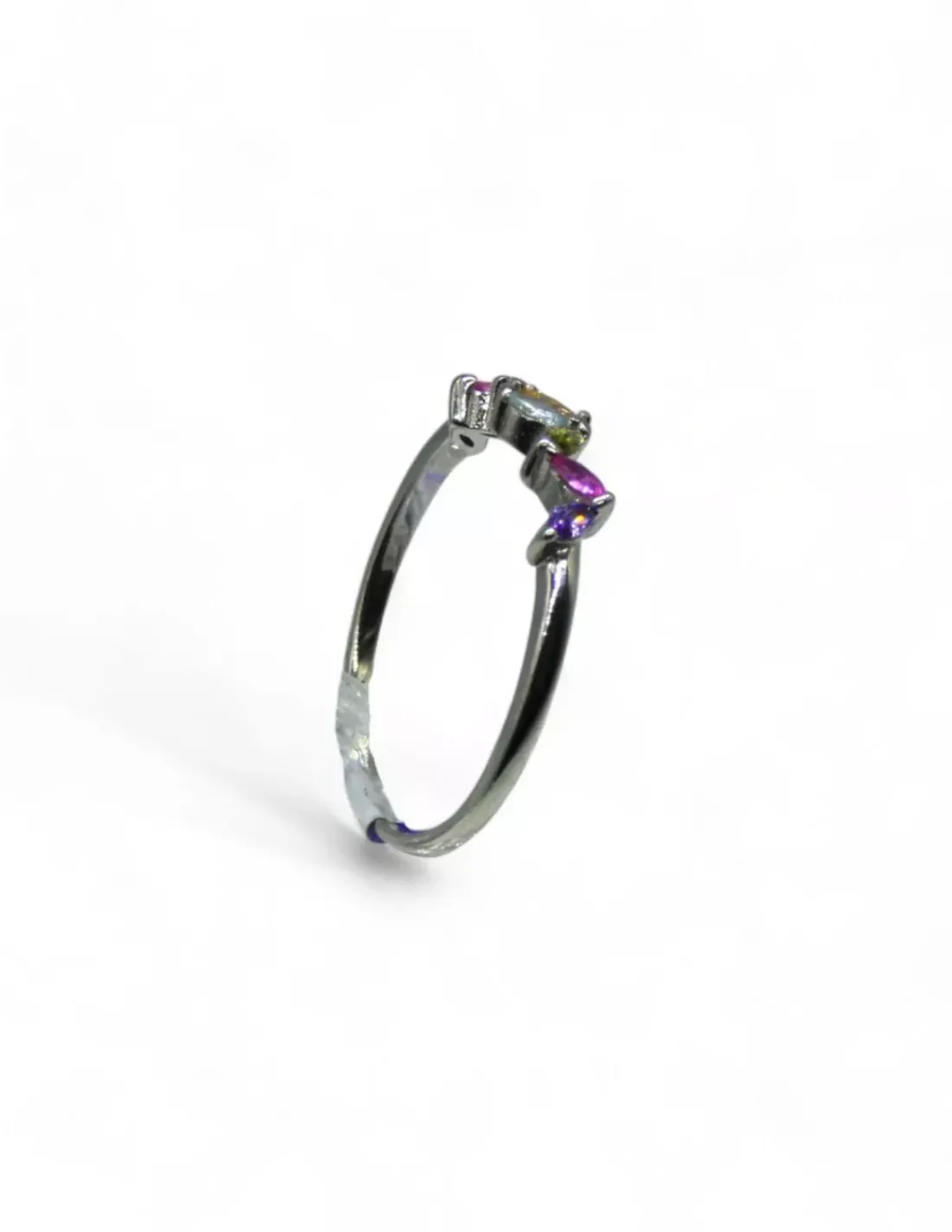 Sale Anillo circonitas colores pata 925 rodio Anillos De Oro|Anillos