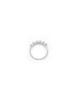 Store Anillo circonitas marquesa amatista circonitas blancas plata - T.11 Anillos De Plata|Anillos