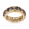 New Anillo con 15 zafiros y 16 diamantes oro 18k - T.14 Especial Piedras Preciosas|Anillos Con Brillantes