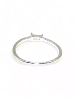 Discount Anillo con circonita baguette 4 garras plata 925 - T.9 Anillos De Plata|Anillos