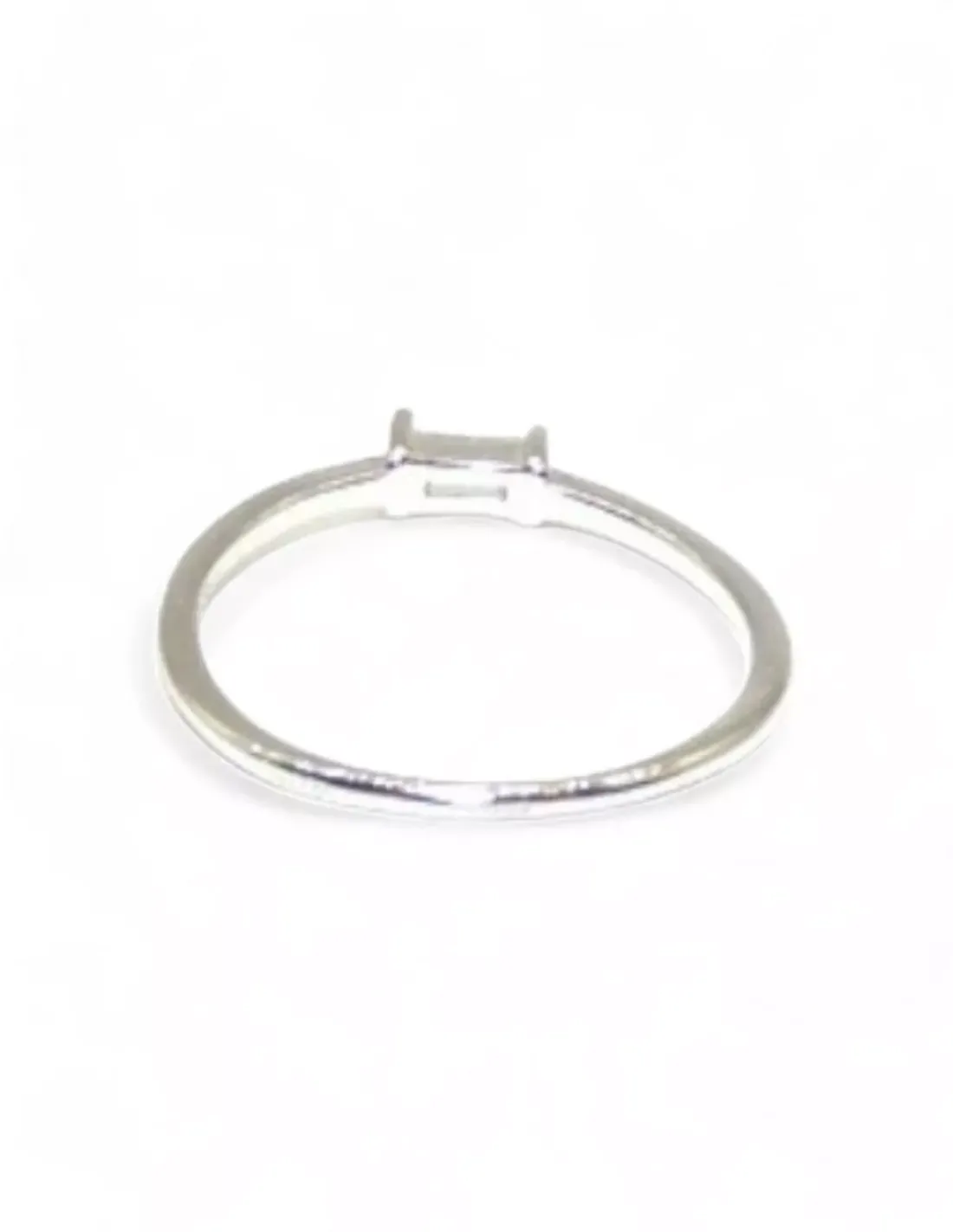 Discount Anillo con circonita baguette 4 garras plata 925 - T.9 Anillos De Plata|Anillos
