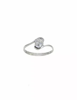Cheap Anillo con circonita central ovalada oro 18k - T.17 Anillos De Oro|Anillos