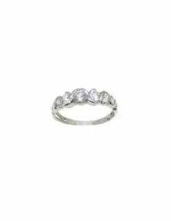 Best Sale Anillo con circonitas blancas oro blanco 18k - T.15 Anillos De Oro Blanco|Anillos