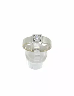 Store Anillo con diamante 0.48ct oro blanco 18k - T.22 Anillos Con Brillantes|Anillos De Oro