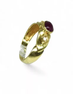 Cheap Anillo con piedra roja oro 18k - T.14 Anillos De Oro|Anillos