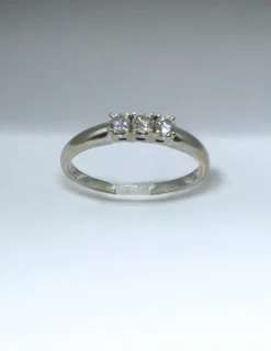 Best Anillo con tres diamantes engarzados oro blanco - T.17 Anillos Con Brillantes|Anillos De Oro