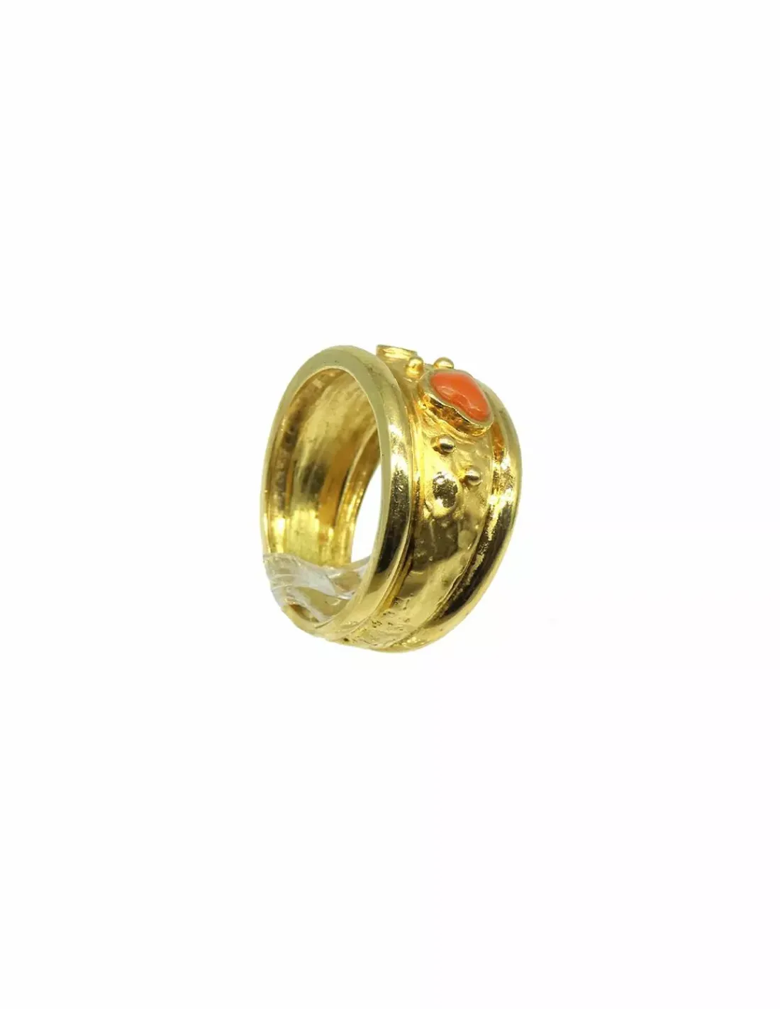 Discount Anillo corazón coral oro 18k - T.16 Anillos De Oro|Anillos