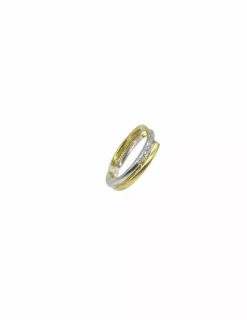 Discount Anillo cruzado con circonitas oro bicolor 18k - T.11 Anillos De Oro|Anillos