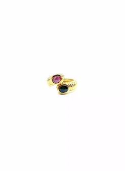 Cheap Anillo cruzado rubí y zafiro oro 18k - T.13 Anillos De Oro|Anillos