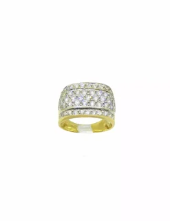 Hot Anillo cuadrado circonitas oro 18k - T.15 Anillos De Oro|Anillos