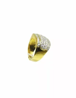 Hot Anillo cuadrado circonitas oro 18k - T.15 Anillos De Oro|Anillos