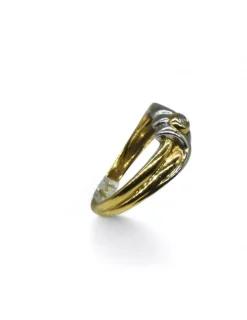 Hot Anillo diamante chatón oro bicolor 18k - T.16 Anillos Con Brillantes|Anillos De Oro