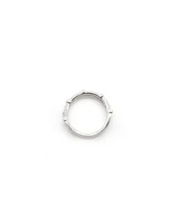 New Anillo dos bandas separadas circonitas y bolitas plata Anillos De Plata|Anillos