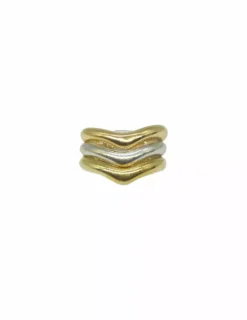 Sale Anillo en pico tricolor oro 18k - T.14 Anillos De Oro|Anillos