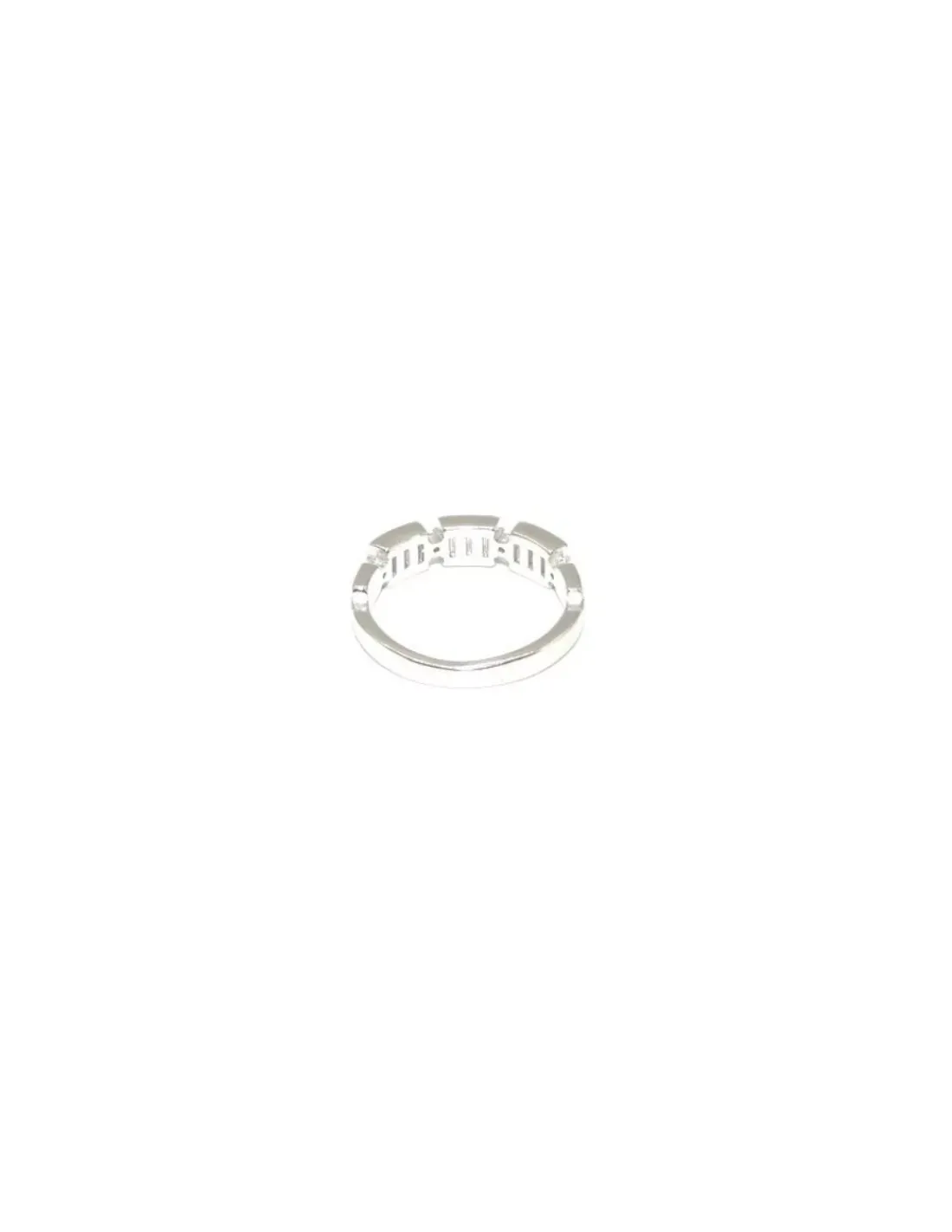 Cheap Anillo en tres monturas circonitas baguette plata Anillos De Plata|Anillos
