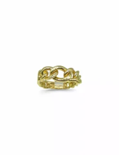 Clearance Anillo eslabón cadena en oro de 18k - T.18 Anillos De Oro|Anillos