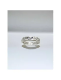 Outlet Anillo fila de diamantes oro blanco 18k - T.10 Anillos Con Brillantes|Anillos De Oro Blanco