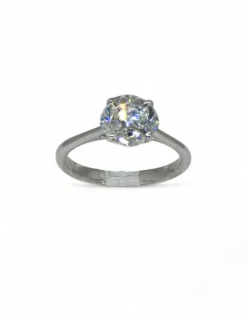 Clearance Anillo flor con diamantes oro blanco 18k - T.13 Anillos Con Brillantes|Anillos De Oro