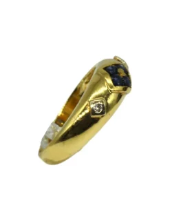 Discount Anillo flor de circonitas azules oro 18k - T.13 Anillos De Oro|Anillos