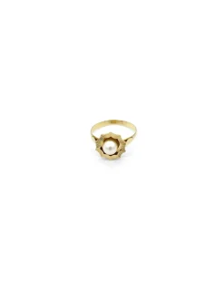 Fashion Anillo labrado y perla oro 18k - T.13 Anillos De Oro|Anillos