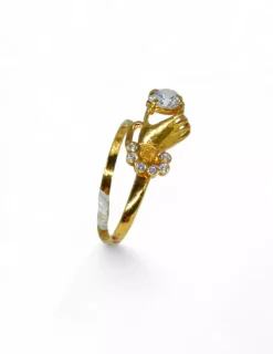 Sale Anillo mano circonita oro 18k - T.17 Anillos De Oro|Anillos