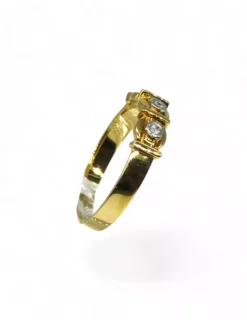 Fashion Anillo motivo con tres circonitas oro 18k - T.14 Anillos De Oro|Anillos