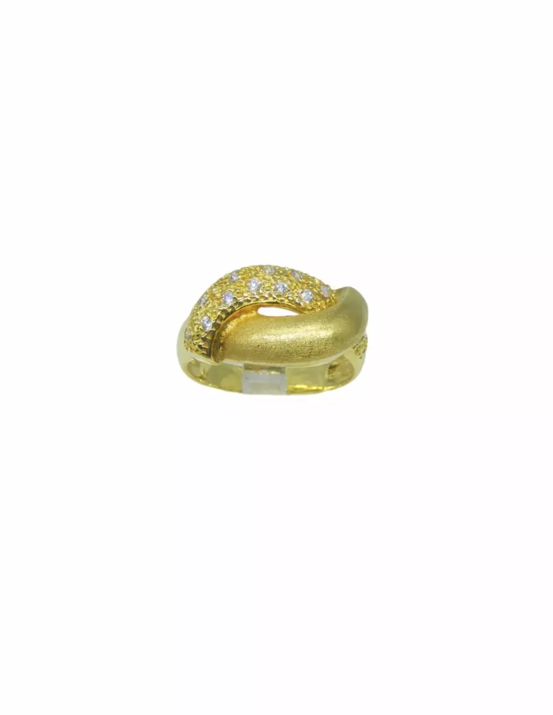 Fashion Anillo onda circonitas oro 18k - T.14 Anillos De Oro|Anillos