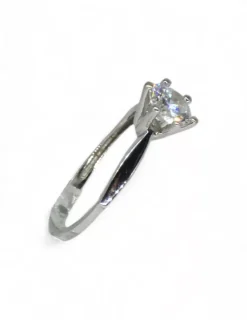 Flash Sale Anillo oro blanco con circonita 18k -T.11 Anillos De Oro|Anillos