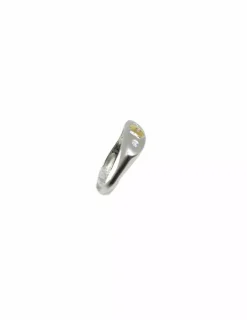 Clearance Anillo oval flor circonitas bicolor 18k -T.16 Anillos De Oro|Anillos
