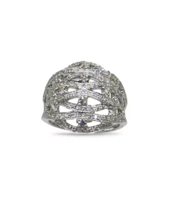 Online Anillo panel con diamantes oro blanco 18k - T.13 Anillos Con Brillantes|Anillos De Oro Blanco