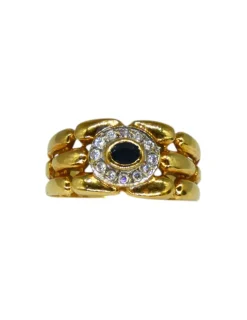 Online Anillo panther con zafiro y circonitas oro 18k - T.15 Anillos De Oro|Anillos