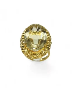 Cheap Anillo piedra oval en base calada oro 18k - T.13 Anillos De Oro|Anillos